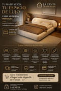 CAMA MODERNA PREMIUM
Elegancia, comodidad y diseño minimalista
