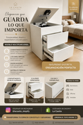 Mesa de Noche Multifuncional con Compartimento Secreto