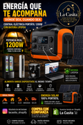 Central Eléctrica Portátil 1200W con batería LIFEPO4